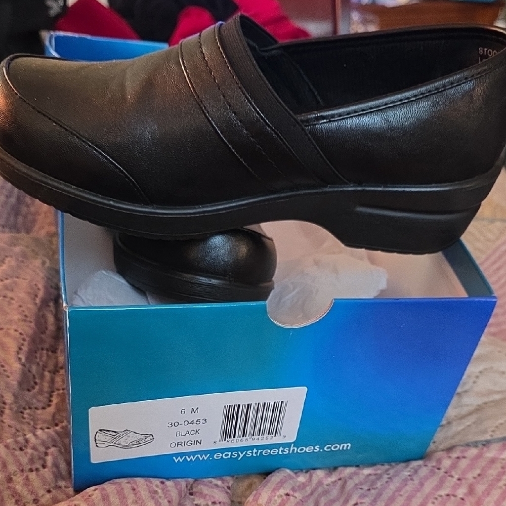 Easy Street Black Slip-On Shoes